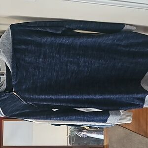 Blue and gray soft sweatshirt